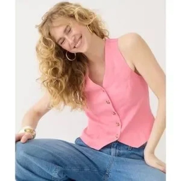 J. Crew Tops - J Crew Linen Vest